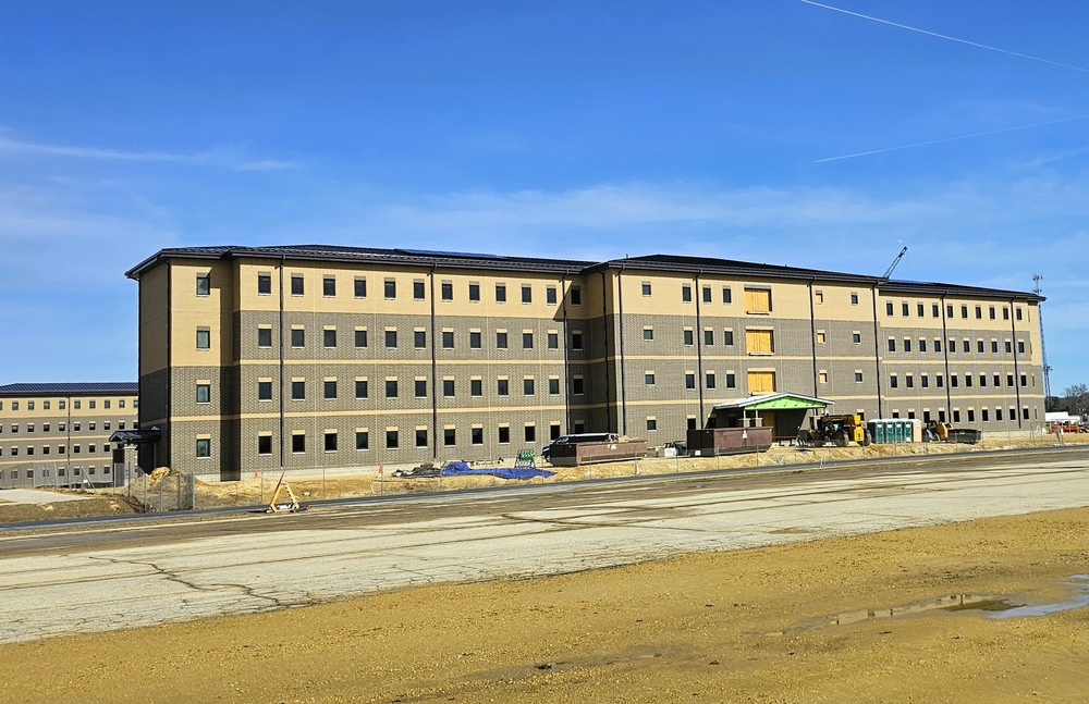 March 2025 barracks construction operations for South Barracks Project at Fort McCoy