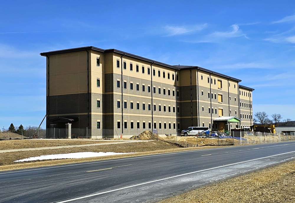 March 2025 barracks construction operations for South Barracks Project at Fort McCoy