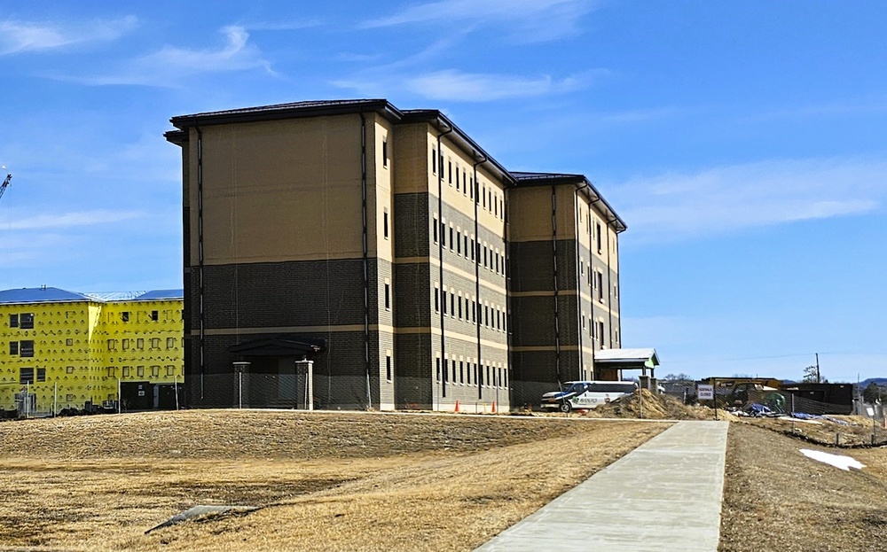 March 2025 barracks construction operations for South Barracks Project at Fort McCoy