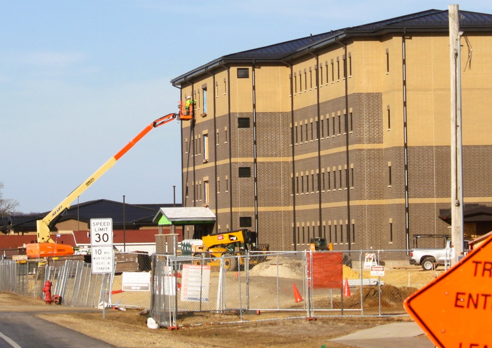 March 2025 barracks construction operations for South Barracks Project at Fort McCoy