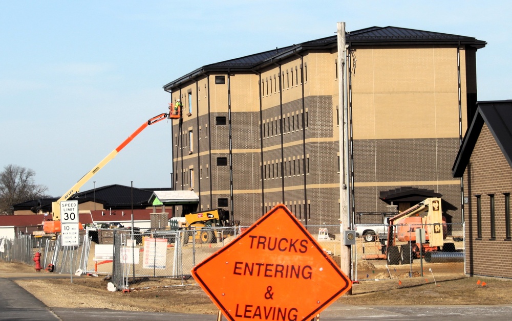 March 2025 barracks construction operations for South Barracks Project at Fort McCoy