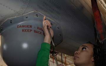 USS Gerald R. Ford (CVN 78) conducts routine maintenance