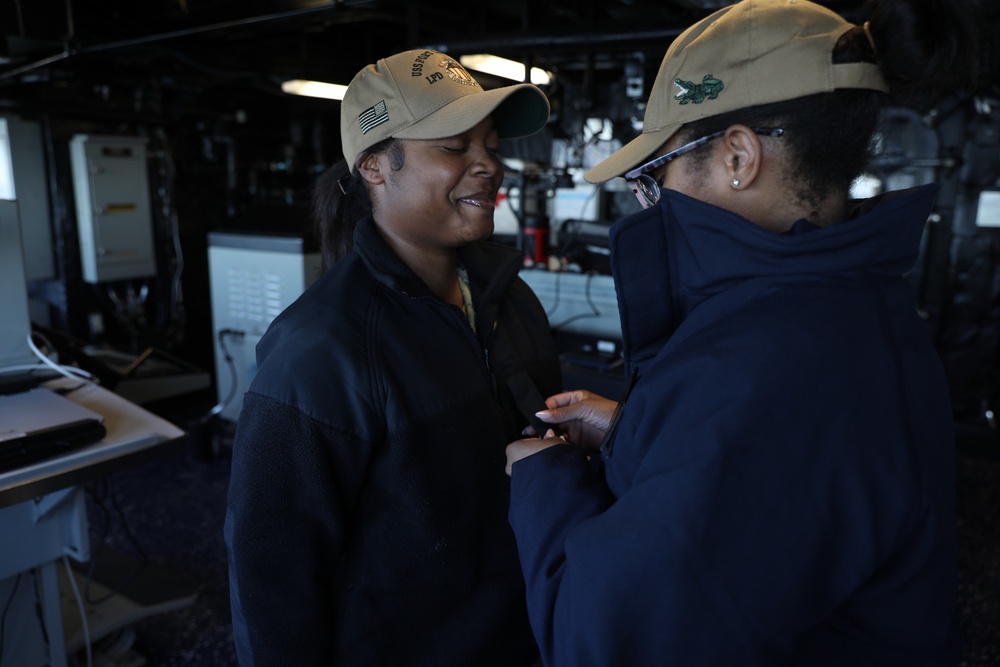 Operations Specialist 3rd Class, Teisjah Carney Frocked