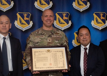 North Kanto Defense Bureau thanks 374 AW/VC for his service