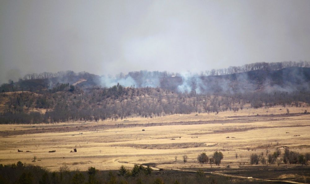 Fort McCoy prescribed burn team begins 2025 season with series of carefully managed burns
