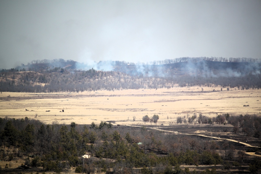 Fort McCoy prescribed burn team begins 2025 season with series of carefully managed burns
