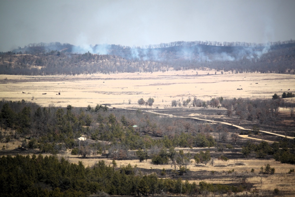 Fort McCoy prescribed burn team begins 2025 season with series of carefully managed burns
