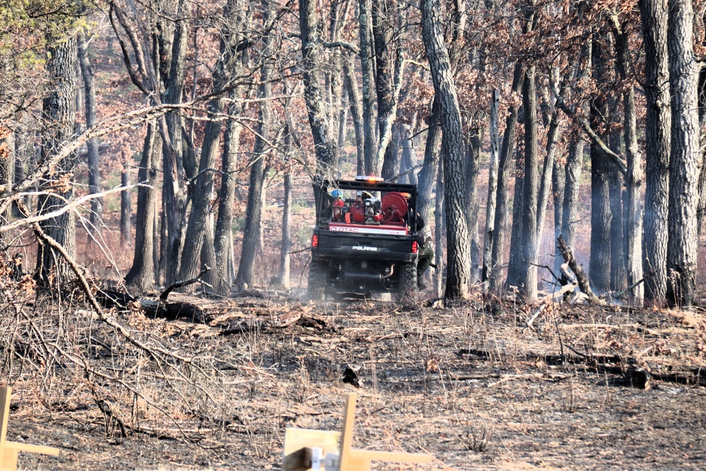 Fort McCoy prescribed burn team begins 2025 season with series of carefully managed burns