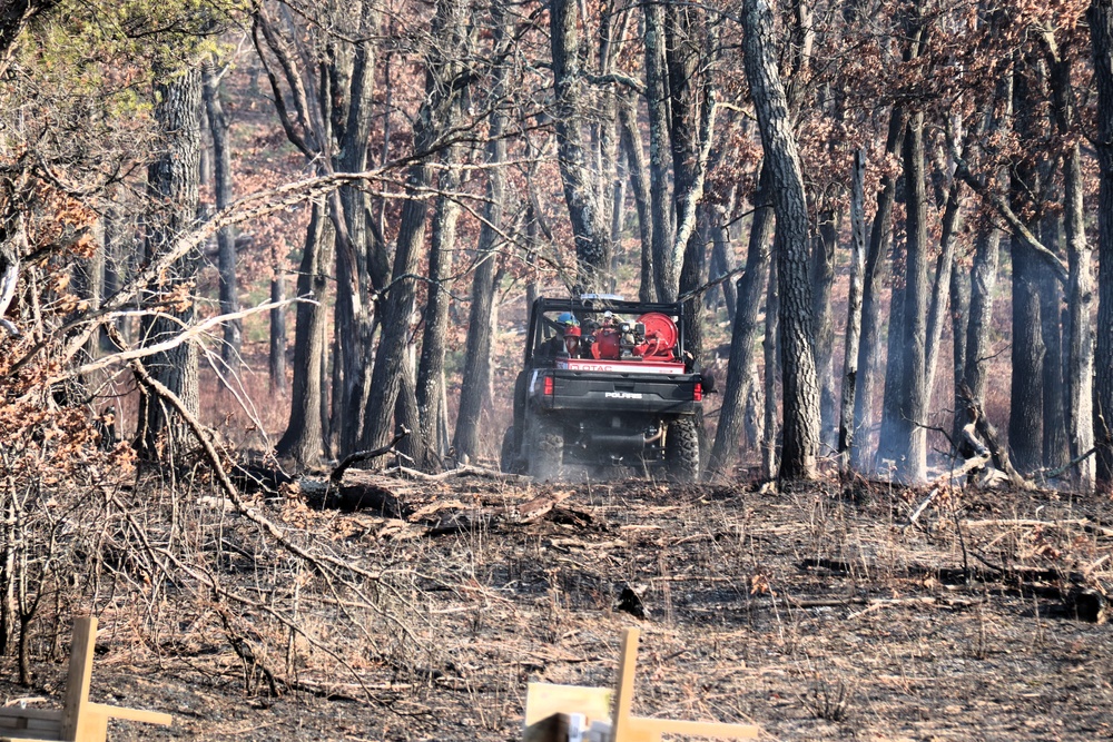 Fort McCoy prescribed burn team begins 2025 season with series of carefully managed burns