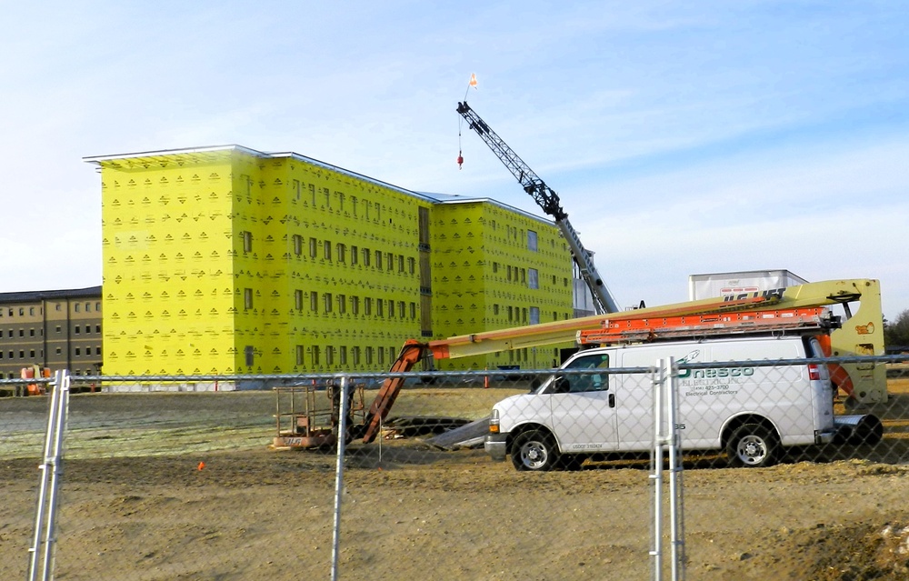 March 2025 barracks construction operations for East Barracks Project at Fort McCoy