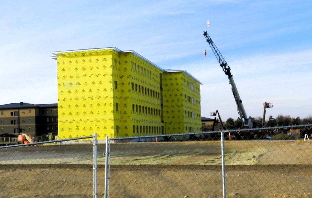 March 2025 barracks construction operations for East Barracks Project at Fort McCoy