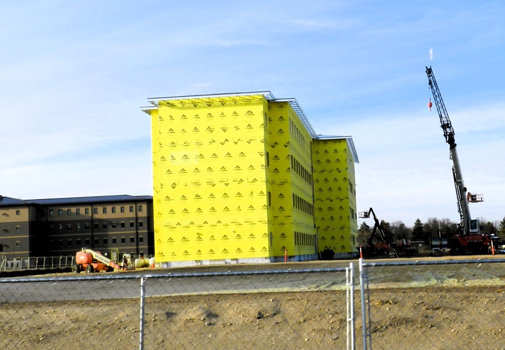 March 2025 barracks construction operations for East Barracks Project at Fort McCoy