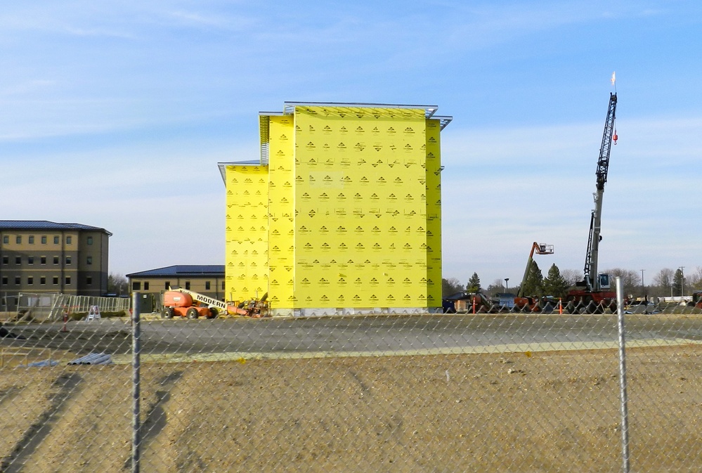 March 2025 barracks construction operations for East Barracks Project at Fort McCoy