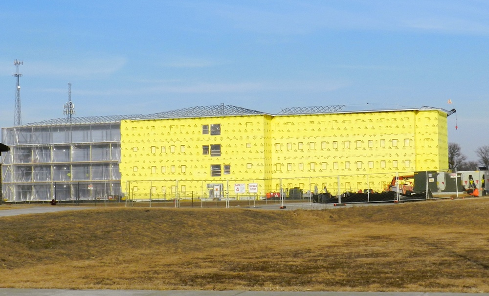 March 2025 barracks construction operations for East Barracks Project at Fort McCoy