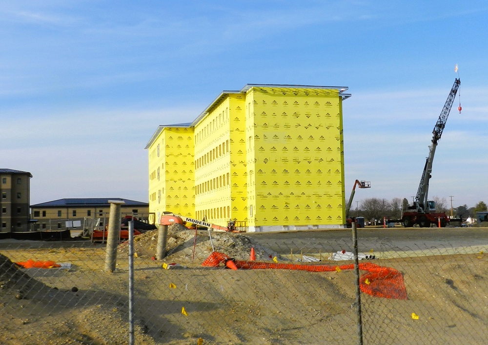 March 2025 barracks construction operations for East Barracks Project at Fort McCoy