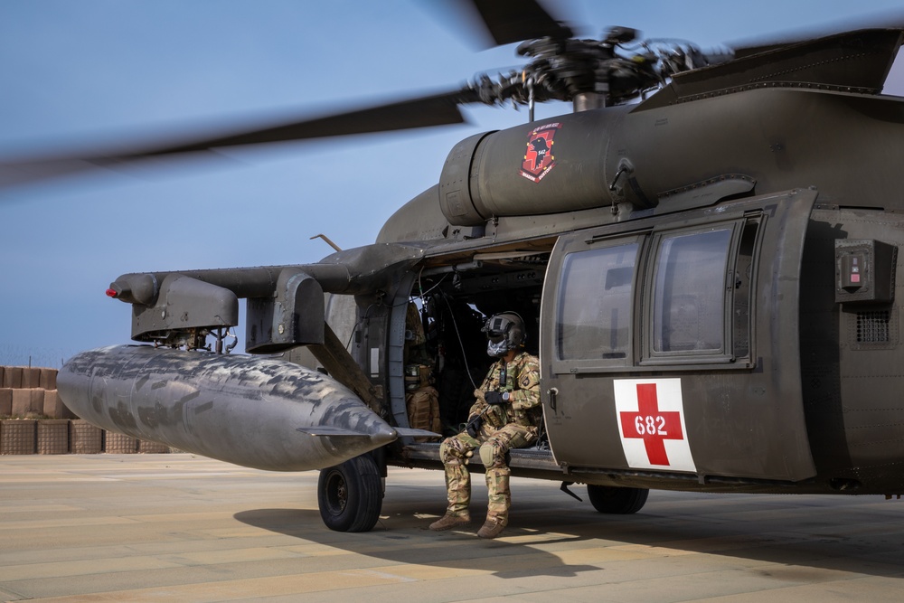 Surgical team and Army aviation conduct MEDEVAC training