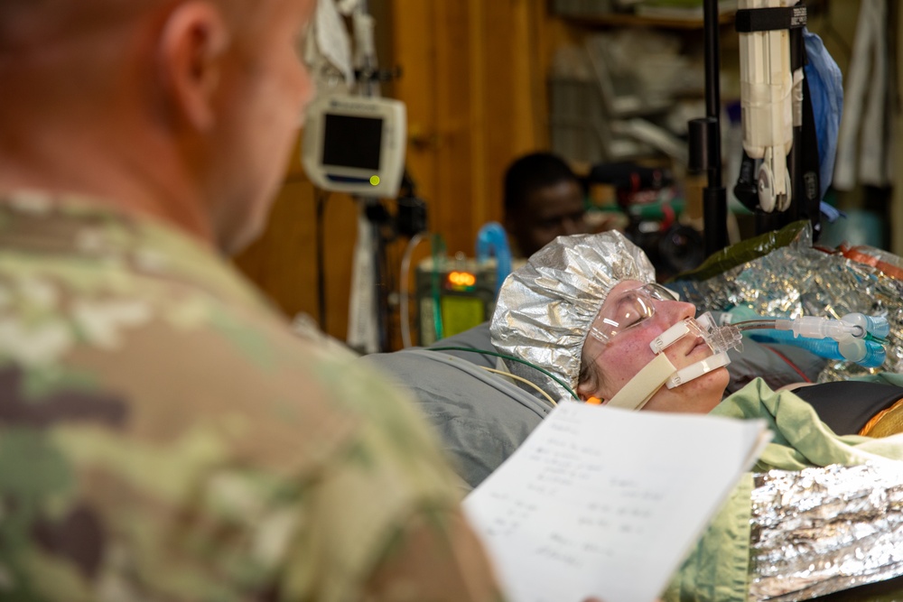 Surgical team and Army aviation conduct medevac training