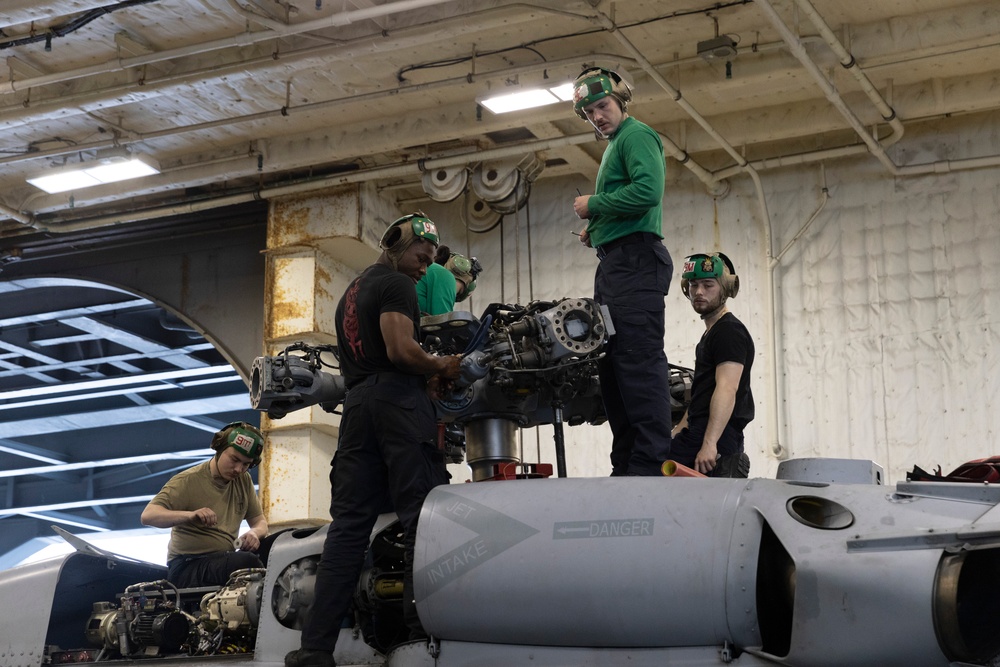 Sailors Conduct Maintenance