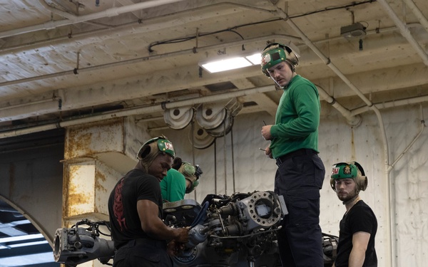 Sailors Conduct Maintenance