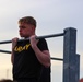 Soldier hangs for time during German badge testing