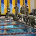 Soldiers begin 100m swim test
