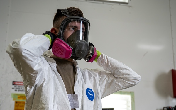 20th Equipment Maintenance Squadron Airmen use new chromate-free primer