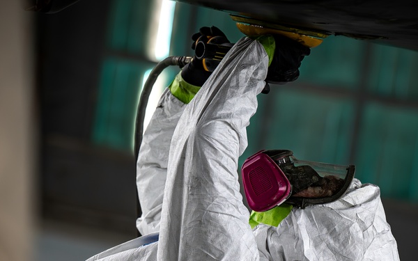 20th Equipment Maintenance Squadron Airmen use new chromate-free primer