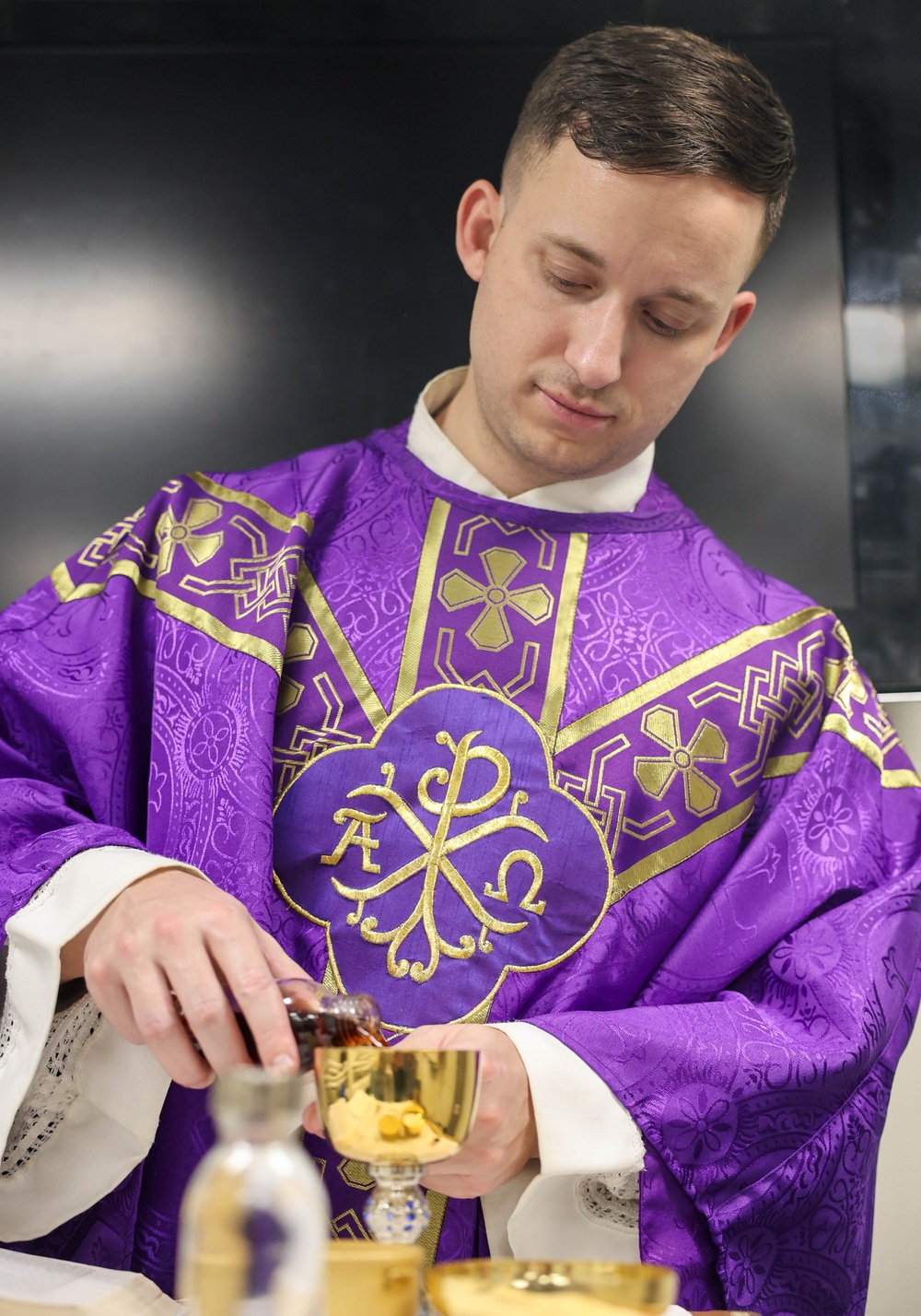 Catholic Mass Conducted Aboard USS The Sullivans