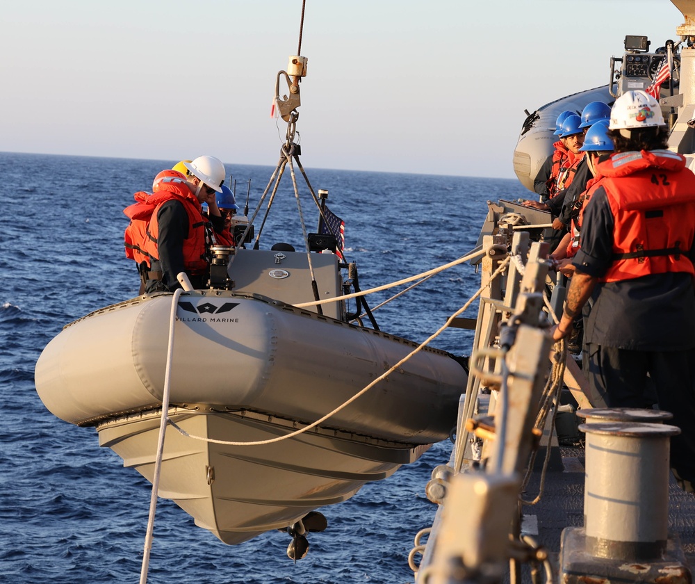 Small Boat Operations Aboard USS The Sullivans