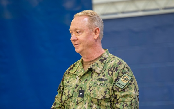 Rear Adm. Stuart C. Satterwhite, commander, MyNavy Career Visits NSA Panama City