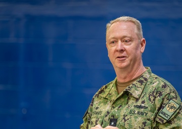 Rear Adm. Stuart C. Satterwhite, commander, MyNavy Career Visits NSA Panama City