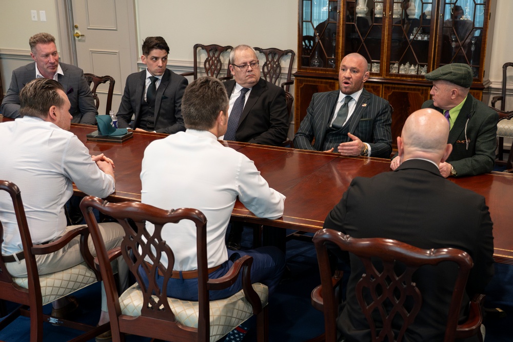 SD Welcomes Conor McGregor to the Pentagon