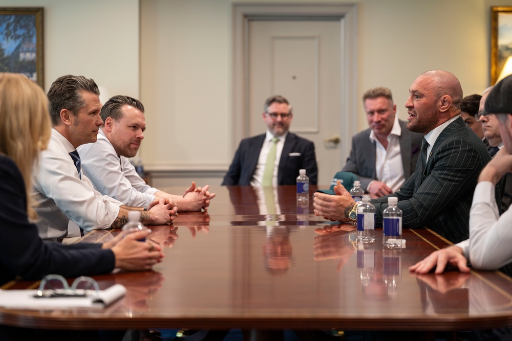 SD Welcomes Conor McGregor to the Pentagon