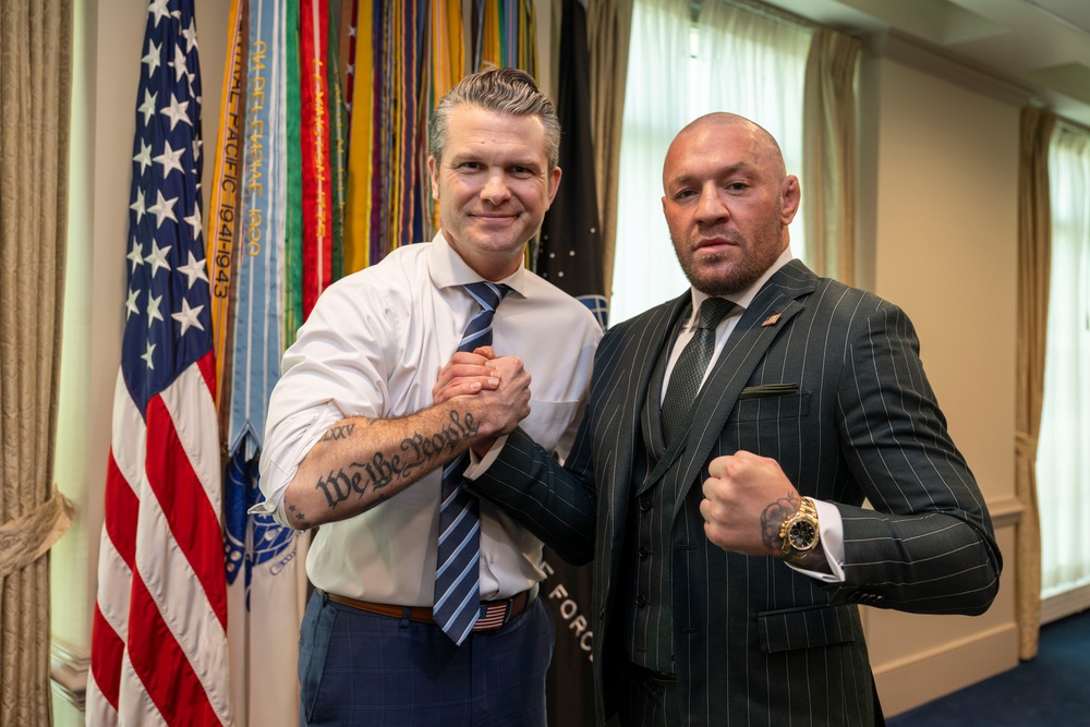 SD Welcomes Conor McGregor to the Pentagon