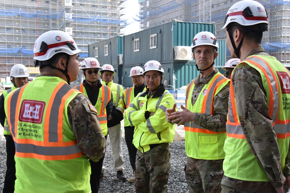 Army engineers construct new unaccompanied enlisted personnel housing at Camp Humphreys