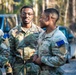 U.S. Soldiers efficiently pass obstacles of a confidence course during MRC competition