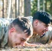 U.S. Soldiers efficiently pass obstacles of a confidence course during MRC competition