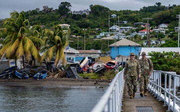 AFSOUTH leadership visits LAMAT team in Lesser Antilles