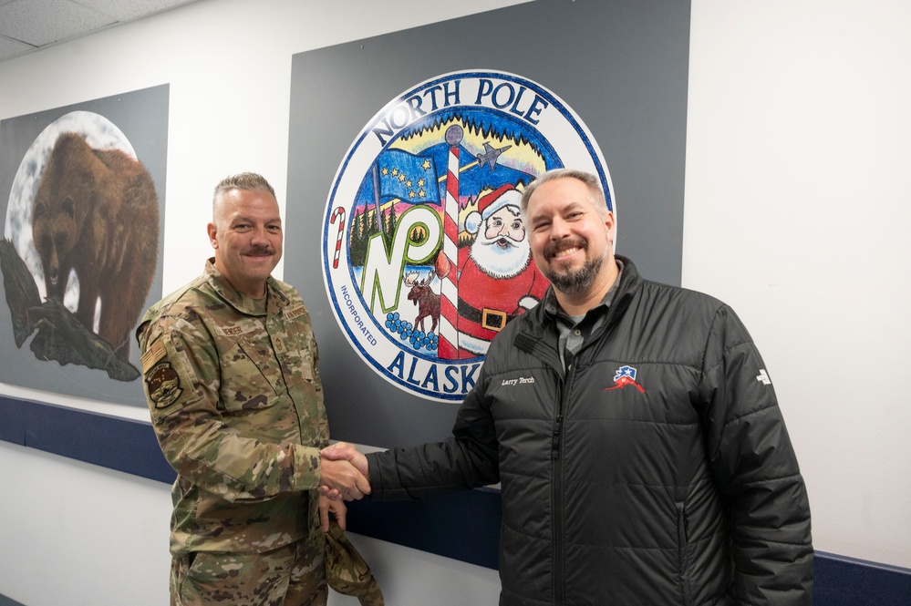 The North Pole Mayor visits the Alaska Air National Guard 168th Wing