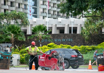 Army begins Kalia Road repaving, sidewalk repairs in Waikiki