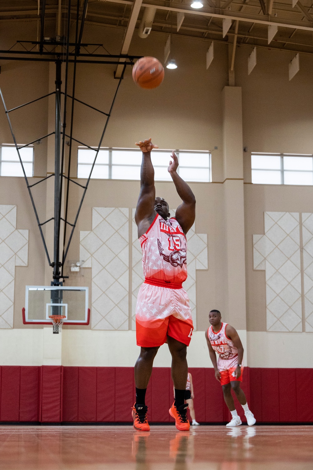 U.S. and ROK Marines Compete in a Game of Basketball During Freedom Shield 25