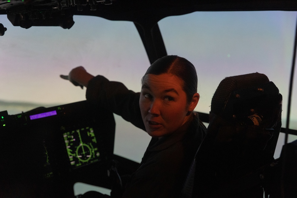 Local, government leaders tour MV-22B Osprey simulator, facilities on MCAS Futenma
