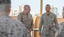 MajGen. Bligh awards a Marine with TF 51/5 with a Navy and Marine Corps Commendation Medal [Image 1 of 7]