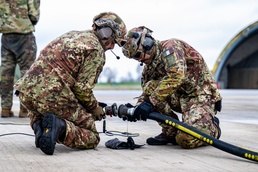 Aviano Air Base conducts a hot-pit and ICT during Exercise Fighting Wyvern 25-01