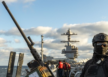 USS Gerald R. Ford Conducts Live-Fire Exercise