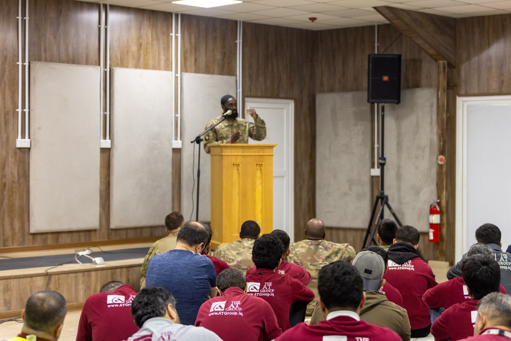 TF Nighthawk Chaplain leads Jumu'ah Mubarak
