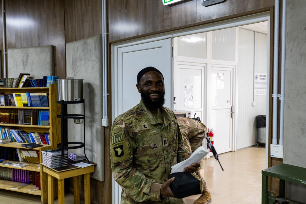 TF Nighthawk Chaplain leads Jumu'ah Mubarak