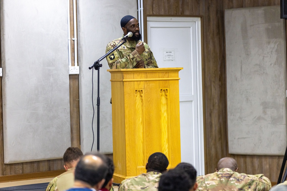 TF Nighthawk Chaplain leads Jumu'ah Mubarak