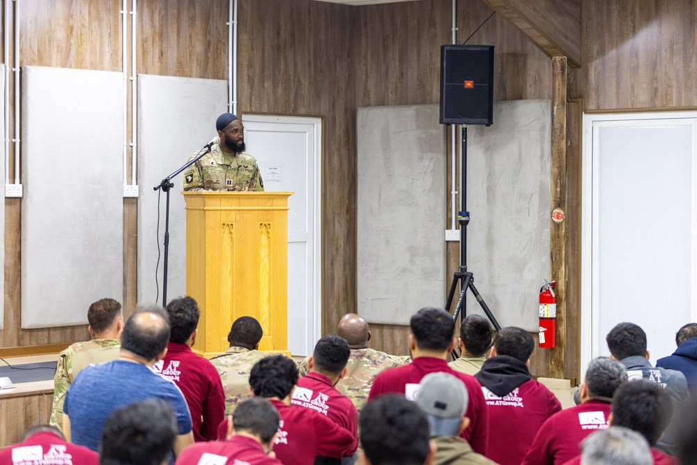 TF Nighthawk Chaplain leads Jumu'ah Mubarak