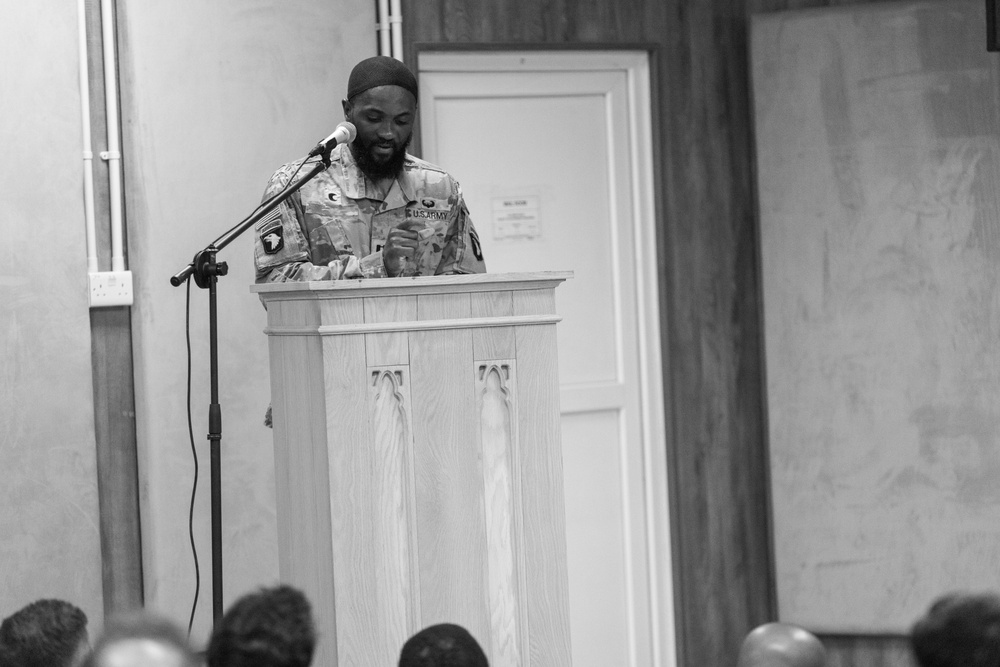 TF Nighthawk Chaplain leads Jumu'ah Mubarak